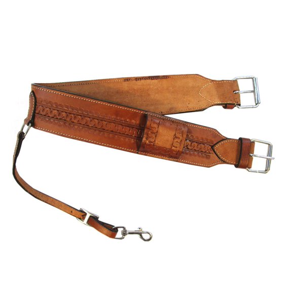 WESTERN SADDLE CINCH LEATHER BACK GIRTH ROPING RANCH BARREL TRAIL LEATHER TACK 36 INCH LONG END TO END