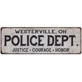 thumbnail image 1 of WESTERVILLE, OH POLICE DEPT. Home Decor Metal Sign Gift 8x24 108240012975, 1 of 1