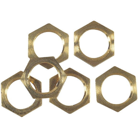 WESTINGHOUSE LIGHTING CORP 70621 6PK BRS Hex Locknut