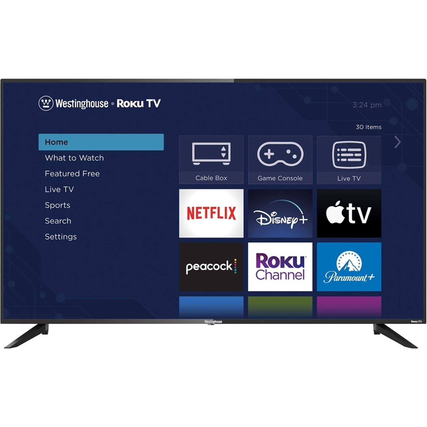 WESTINGHOUSE WR50UX4210 4K (3840x2160) 50" Smart LED HDR TV, Black (New Open Original Box)
