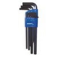Westward 9 Piece Metric L-Shape Hex Key Set, 2CYC2 2CYC2