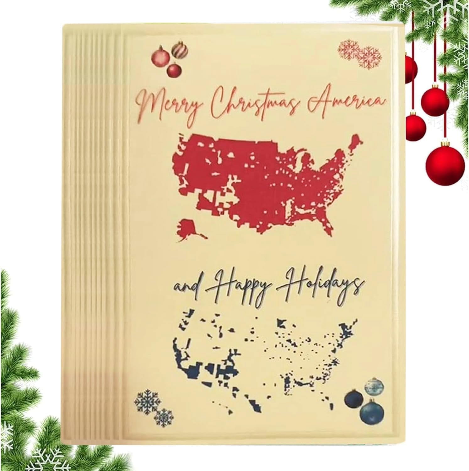 WESUN 10Pcs 2024 Merry Christmas America Card, 2024 Presidential