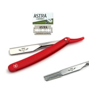 WET BEARD CUT THROAT NAVAJA STRAIGHT RAZOR RASOIR SHAVETTE + FREE ASTRA BLADES