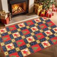 thumbnail image 1 of WETRBWEH Christmas Area Rug, 3'X5' Santa Claus Rugs Washable Home Carpet, Non-Slip Area Rugs Low Pile Indoor Carpets for Living Room Bedroom Kitchen, 1 of 9