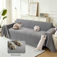 thumbnail image 1 of WETRBWEH Couch Cover for Dogs Pet Friendly, Machine Washable Couch Covers, Non Slip Sofa Cover, Couch Blanket with Tassel Pet Cushion Cover, 71"x102", Dark Grey, 1 of 8