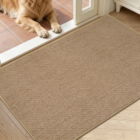 WETRBWEH Doormat 17"x30", Non Slip Entry Mat for Entryway Indoor Entrance, Dirt Trapper, Washable Absorbent Low-Profile Front Door Mat Bath Mat