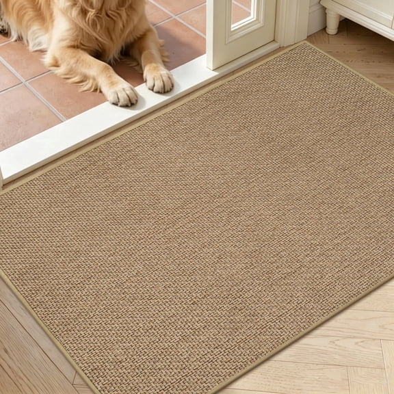 WETRBWEH Doormat 17"x30", Non Slip Entry Mat for Entryway Indoor Entrance, Dirt Trapper, Washable Absorbent Low-Profile Front Door Mat Bath Mat