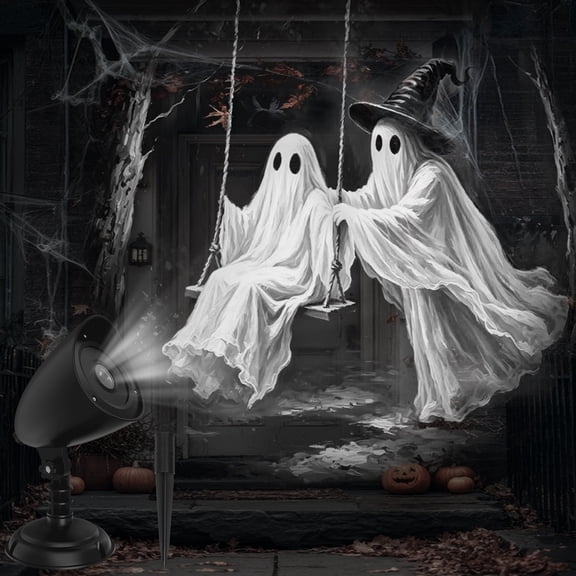 WETRBWEH Halloween Projector Lights Outdoor Indoor, 3D Dynamic Ghost Projector Decorations Lights for Window, Ground,Halloween Decor