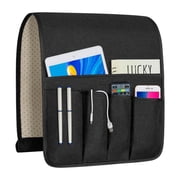 WETRBWEH Sofa Armrest Organizer, Non-Slip Arm Chair Hanging Couch Caddy Remote Holder Organizer with 5 Pockets for Cell Phone Remote Control Magazine