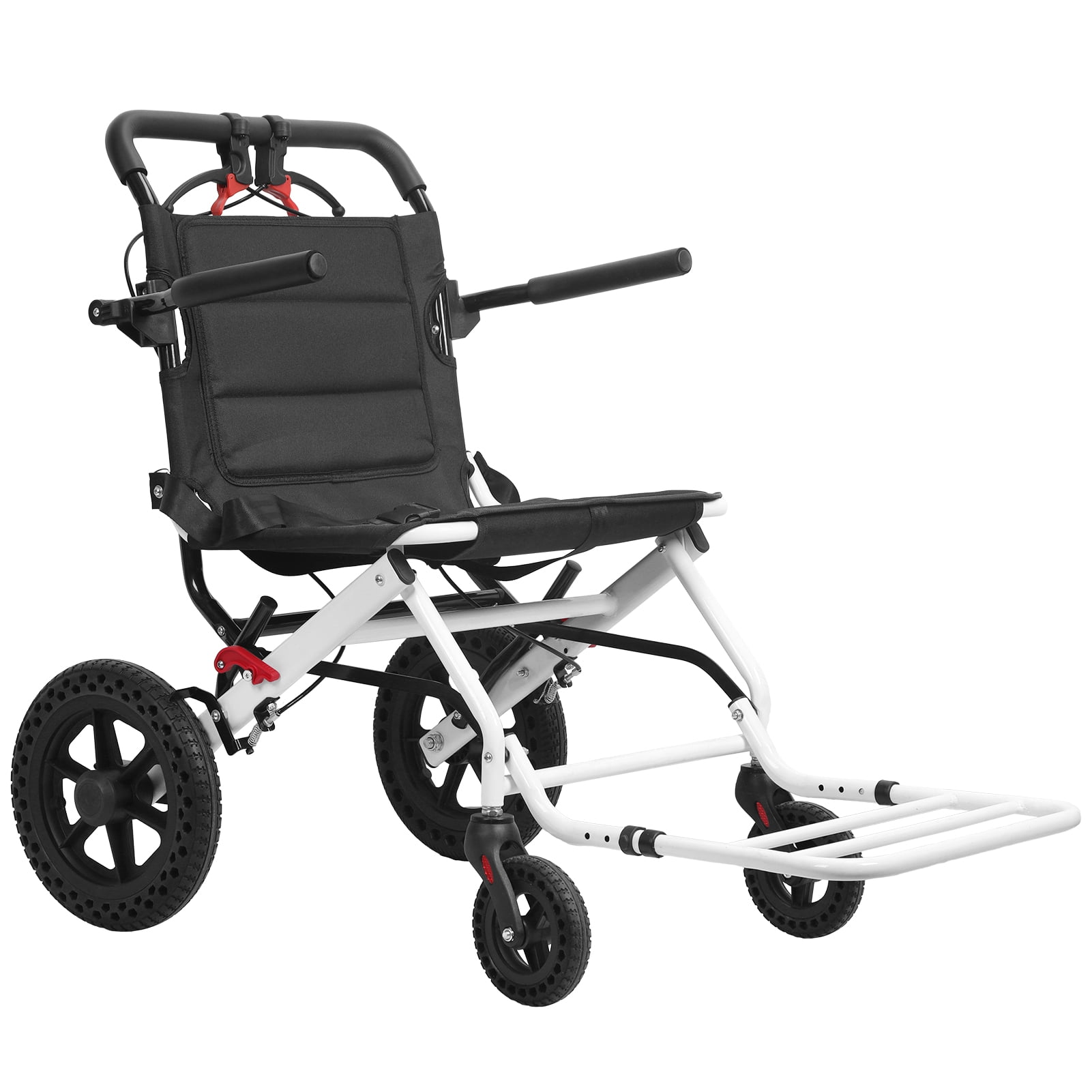 WETS 20 Inches Portable Folding Transport Wheelchair, Ultra-Light ...