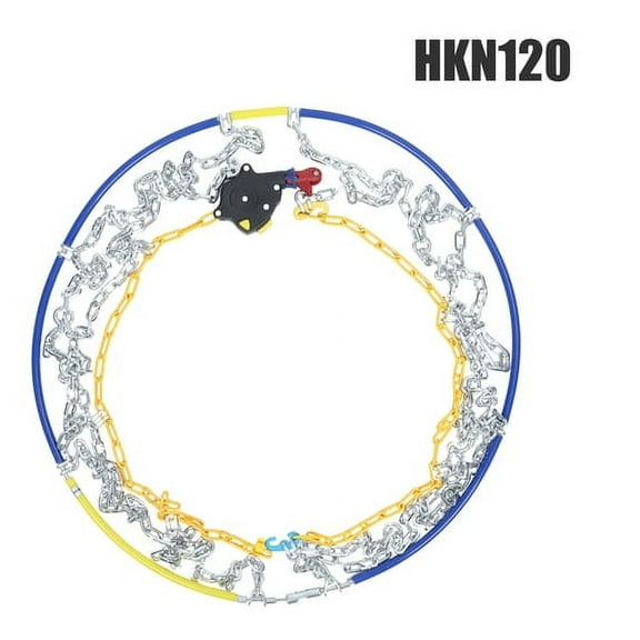 WETS 2Pcs Portable Snow Tire Chains, Auto Fixing 1 Min Quick Fit Easy Installation Tire Chains, Universal Emergency Tire Traction Chains for Passenger Car, Pickup Trucks, SUV