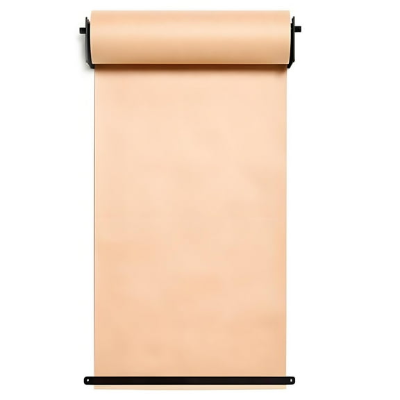 WETS 36" Wall Mounted Kraft Paper Dispenser Holder, Brown Paper Roll Holder, Heavy-Duty Paper Cutter Butcher Paper Dispenser To-Do Lists, DIY Drawing, Taking Note, Artwork _Black