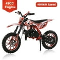 thumbnail image 1 of WETS 49cc 2-Stroke Kids Dirt Bike, Gas Power Motocross, Off Road Mini Motorcycle, Pocket Motorbike with Front Rear Disc Brakes, Racing Max Speed 40KM/H (Red), 1 of 7
