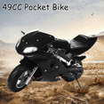 thumbnail image 1 of WETS 49cc Mini Dirt Bike Pocket Bike 2-Stroke Gas Power Motocross, Mini Motorcycle for Kids, Strong Power Kids Motorbike Over 8 Years Old Kids with Rubber Handlebar, Dual Headlights, 1 of 10