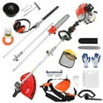 thumbnail image 1 of WETS 5 in 1 Multi Functional Trimming Tools, 52cc 2 Stroke Gas Hedge Trimmer, Weed Eater Gas String Trimmer, Brush Cutter, Edger, Pole Saw Chainsaw Pruner with Extension Pole, Cordless String Trimmer, 1 of 8