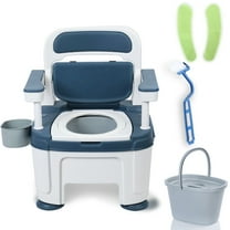 WETS Bedside Commode, Adult Portable Toilet, Toilet Chair Seat with Handles, Height Adjustable Mobile Portable Toilet, Adult Potty Chair Load 882lb for Seniors Disabilities Elderly and Others