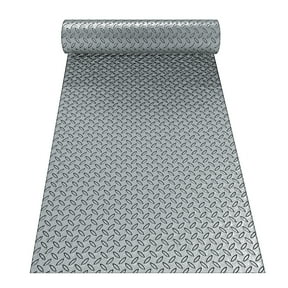 WETS Garage Floor Mat, Anti-slip Texture PVC Garage Flooring Roll for under Car Parking Protect, Thickened Floor Mat for Garage, Water/Stain Resistant (230x610cm) _Gray