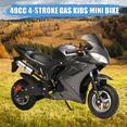 thumbnail image 1 of WETS Mini Motorcycle, 49cc 4 Stroke Pocket Bike, Gas Motorbike, Racing Max Speed 25MPH, Dual Headlights 1.8L Gas Tank, Max Load 330Lbs, for Kids, 1 of 9