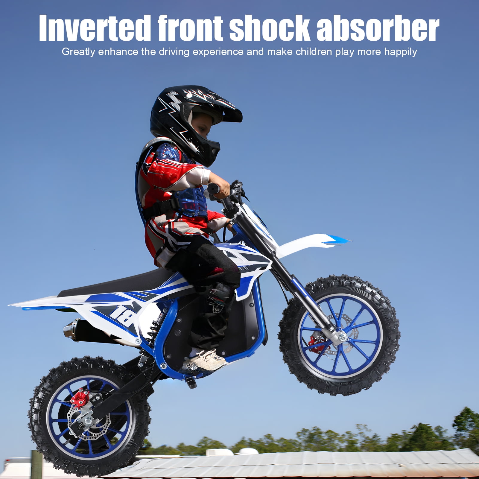 WETS Dirt Bike, Off Road Electric Motorcycle up to 25 mph, Electric Pocket Motor Bike for Adults Kids Ages 13 and Above, Blue