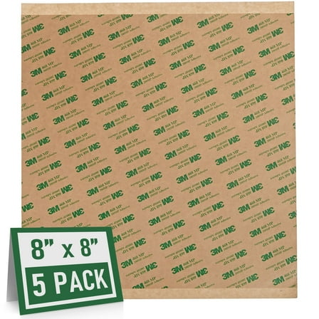 WEUPE Adhesive Transfer Tape, Double Sided Transfer Sheet, 8" x 8" 468MP (5-Pack)