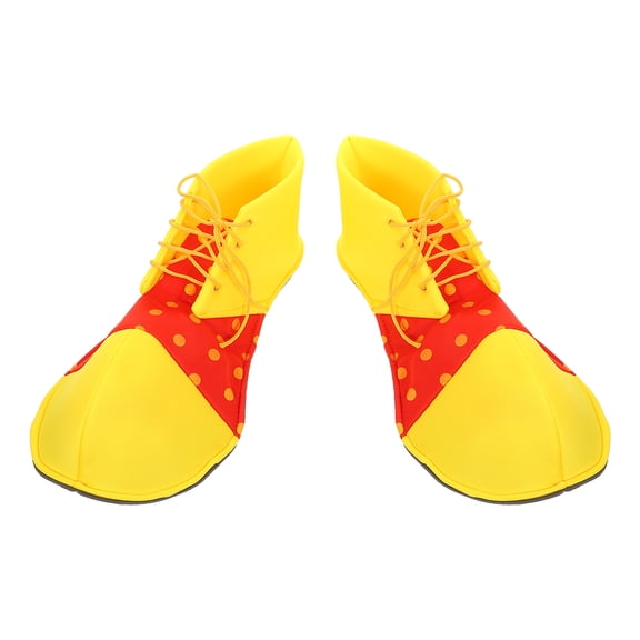 WEUVEB 1 Pair Adult Clown Prop Shoes, Red Sponge Costume Footwear for Circus, Carnival, Cosplay Party Events