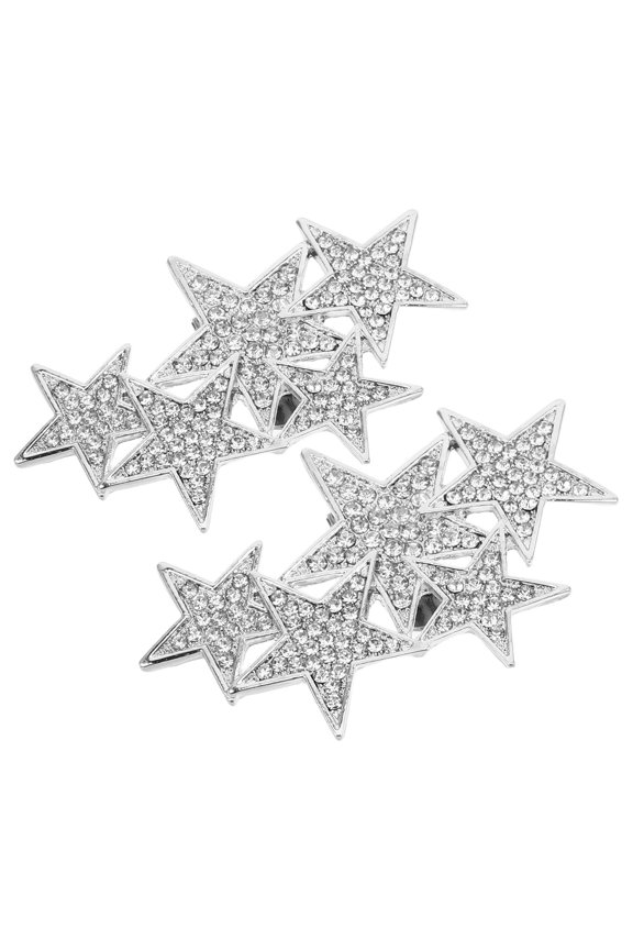 Metal Star Shoe Charms Alloy Rhinestone 1 Pair