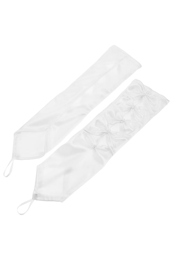 1 Pair White Arm Gloves for Women, Lightweight and Comfortable, Perfect for Special Occasions and Everyday Use