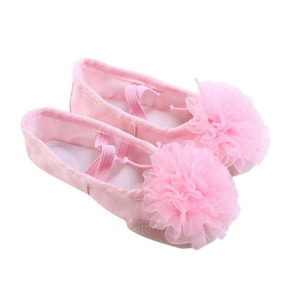 WEUVEB 1 Pair of Dance Slippers for Girls Pink Breathable for Ballet Dance