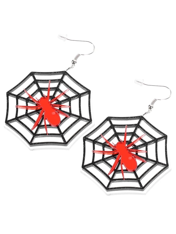 Spooky Spider Drop Earrings, Fashion Alloy Dangle Earrings for Women, Daily Wear, Costume Jewelry