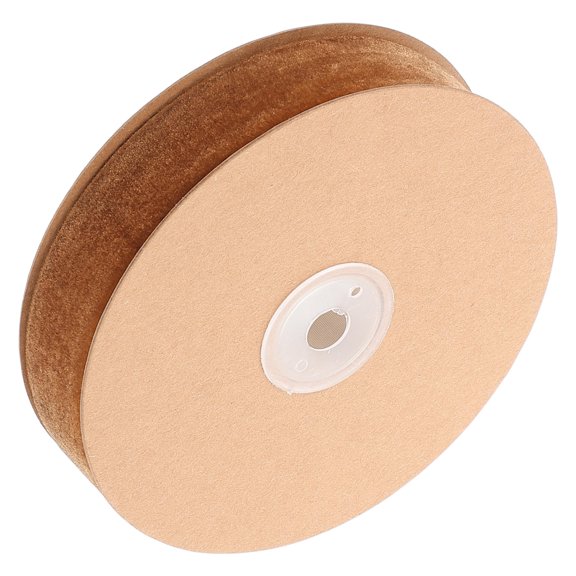 WEUVEB Leaf Ribbon Trim Rope Plush Fabric Roll Coffee Color for Collar Accessories and Craft Projects