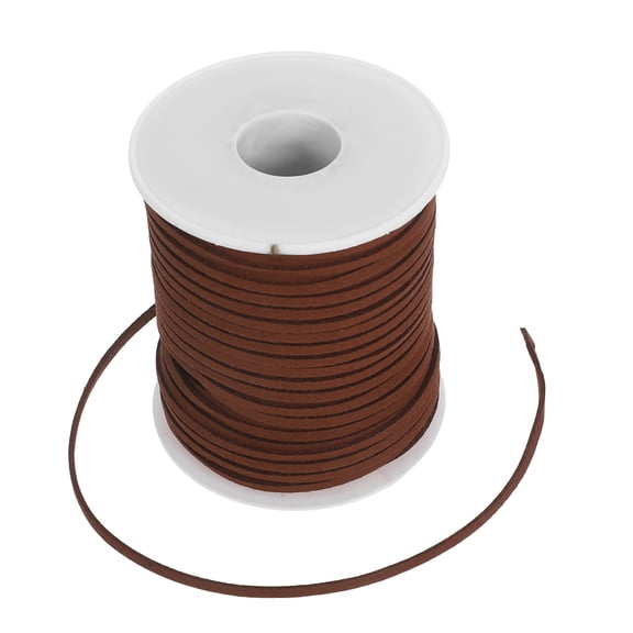 WEUVEB 1 Roll Faux Suede Cord for Jewelry Making Craft Projects Coffee Decorative Ribbon