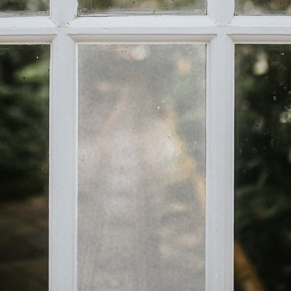 WEUVEB Frosted Window Film 1 Roll, Static Cling PVC Privacy Film for Home, Office, Sun Blocking and Decorative Window Covering