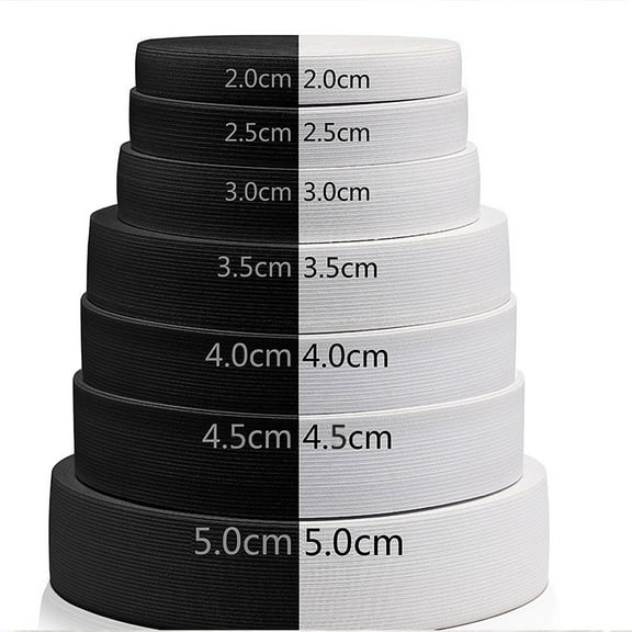 WEUVEB 1 Roll White Stretchable Sewing Band Flat Elastic Stretch Band for Sewing and Craft Projects