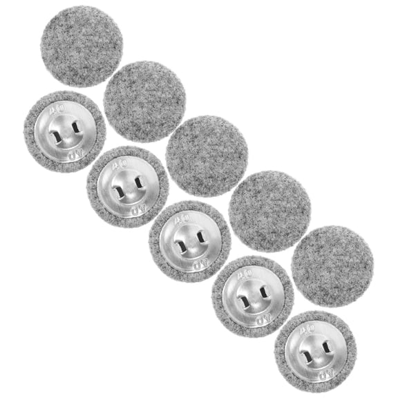 WEUVEB Clothing Buttons Practical Sewing Fasteners Light Grey Wool Felt Metal for Garments 10Pcs