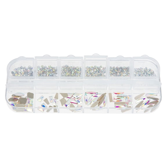 WEUVEB DIY Nail Art Decors Assorted Gems for Manicure Design