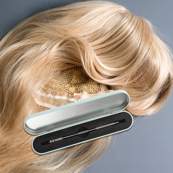 WEUVEB 1 Set Crochet Hook Handle With Case For Travel And Home Use 7.1x1.4x0.8in Silver Compact