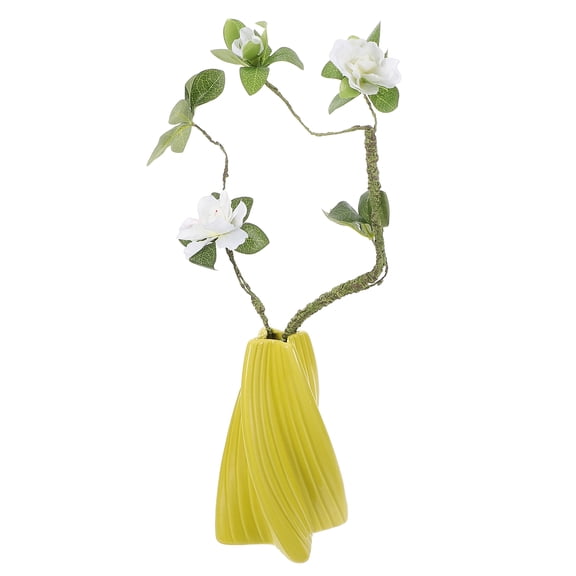 WEUVEB Ceramic Small Flower Vase Set, Assorted Colors, Decorative Couples Living Room Tabletop
