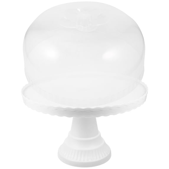 WEUVEB Dessert Display Plate Set for Cakes, Snacks, Fruits - White PP Material, Easy to Clean, and Stylish