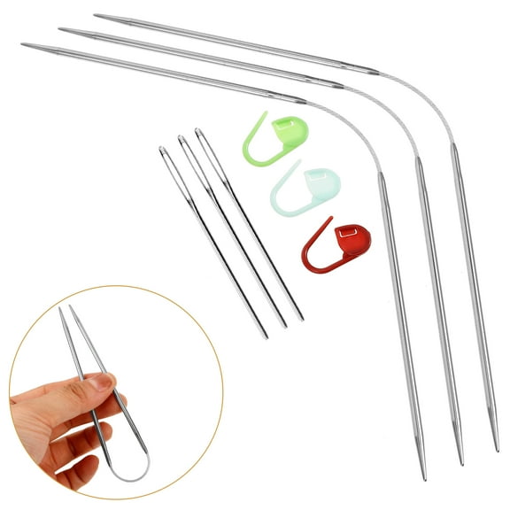 WEUVEB 1 Set of Sweater Needle Circular Needle Silver Stainless Steel for Beginners Handmade Projects