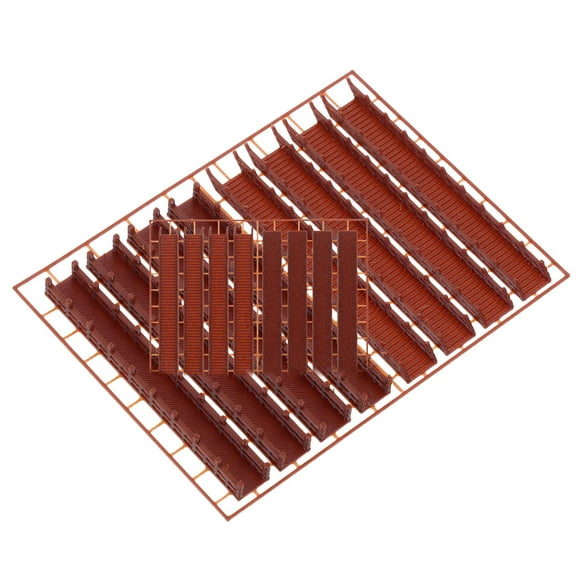 WEUVEB Plastic Stair Step Riser Light Brown Model for Aquariums Terrariums Ancient Building Decoration 1 Set