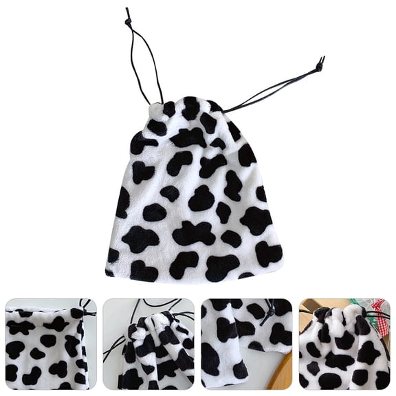 WEUVEB 1 Set Square Makeup Bag Cow Pattern for Travel Personal Use