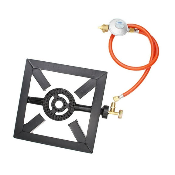 WEUVEB Iron Camping Burner High Pressure Hose Outdoor Stove Burner for Cooking 1 Set