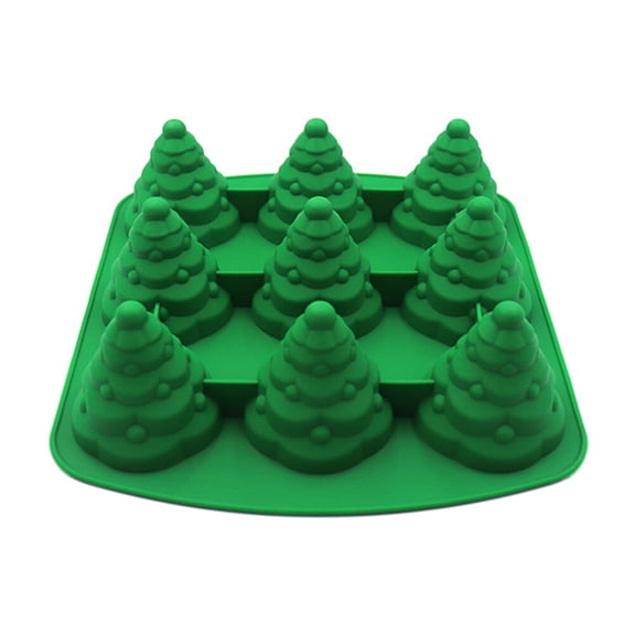 WEUVEB 1 Silicone Fondant Mold Christmas Tree with Non Stick Design for Easy Demold