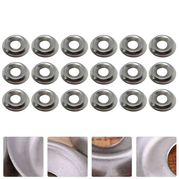 WEUVEB 100 Pcs Gasket Washers for Bolts Rust-proof Bolt Washers in Silver