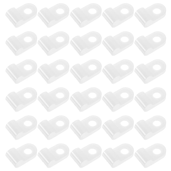 WEUVEB 100Pcs White Cable Wire Clips PVC Material for Wall Mounting and Outdoor Wire Holder