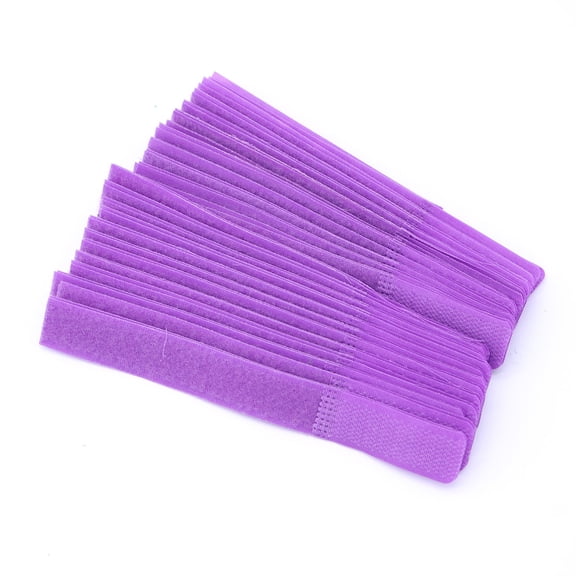WEUVEB 100Pcs Desk Cable Ties Nylon Purple Cable Organizer For Earphones While Traveling