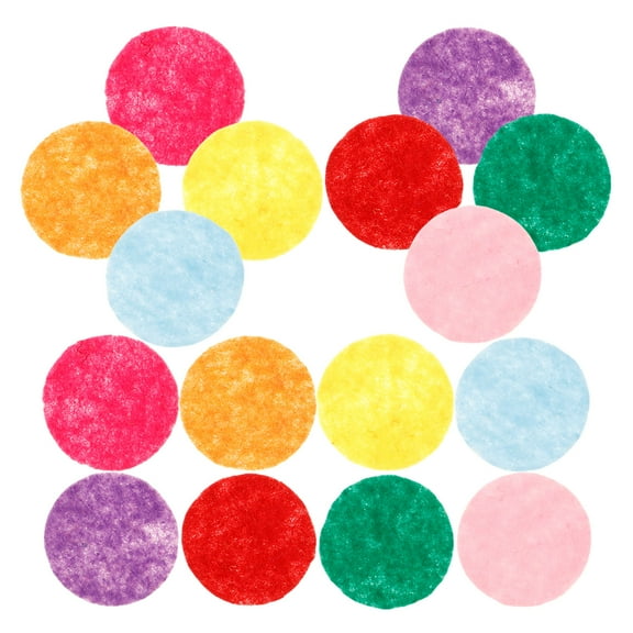 WEUVEB Non Woven Round Fabrics Assorted Color 100Pcs 1in