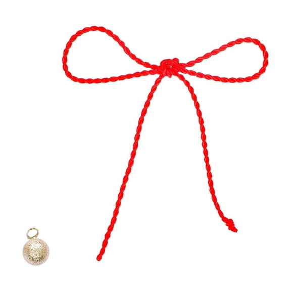 WEUVEB 100 Pcs Decorative Cords Cotton Necklace Lanyard Red for Crafting Friends