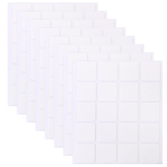 WEUVEB 100Pcs Thick White Square Double Sided Tape Acrylic Mounting Adhesive for Metal Plastic Glass