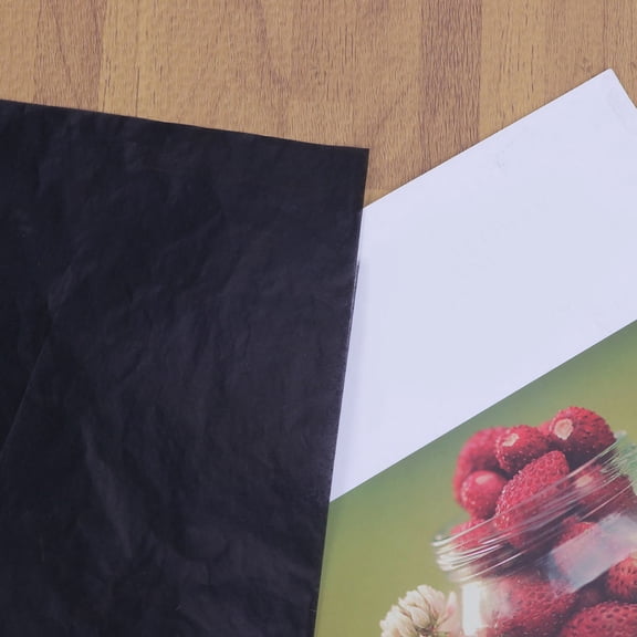 WEUVEB 100Pcs Graphite Carbon Tracing Paper Black for Multi Surface Transfer Projects